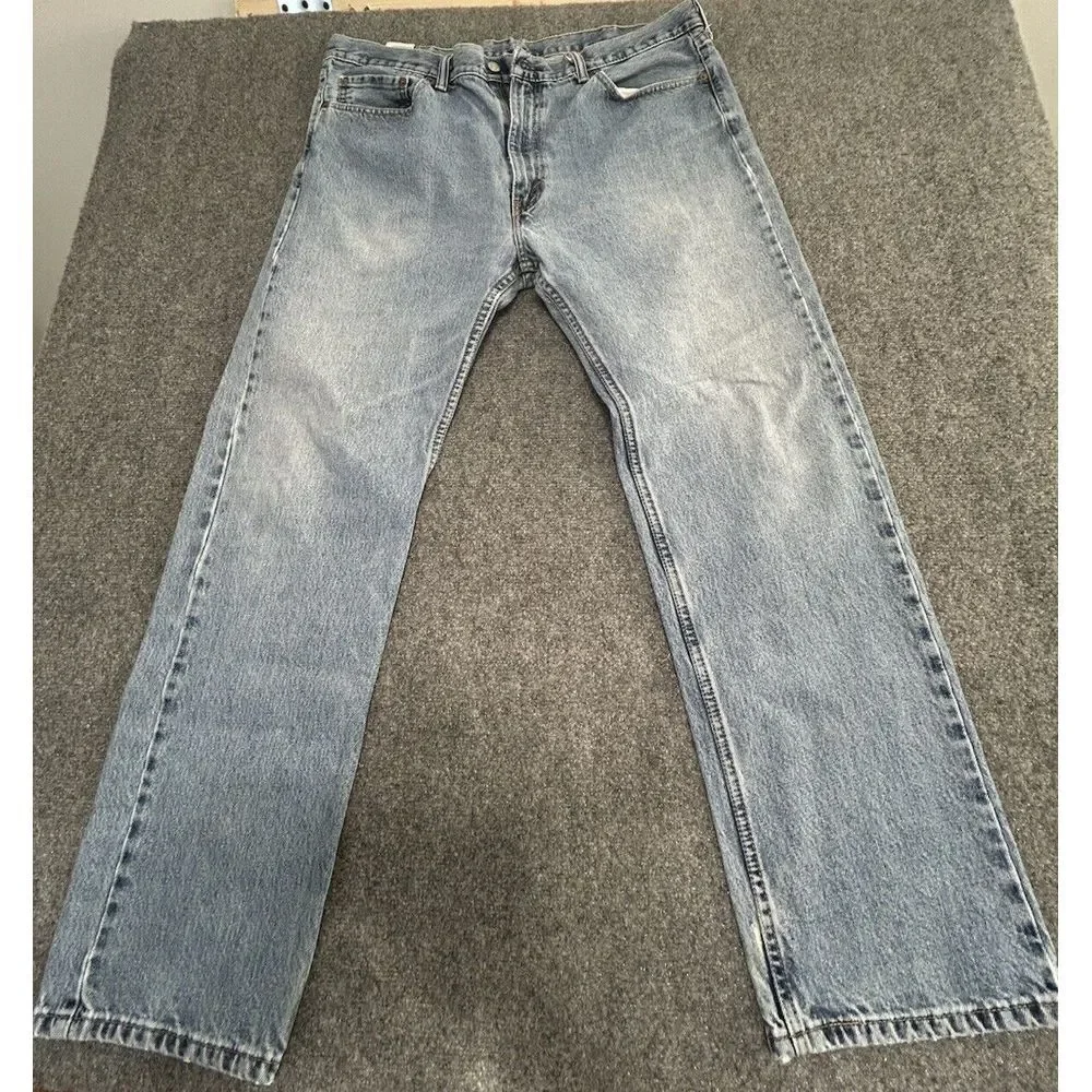 Levi's 505 Jeans Men's 40‎ X 30 Denim Blue Straight Leg Medium Dark Wash Pants